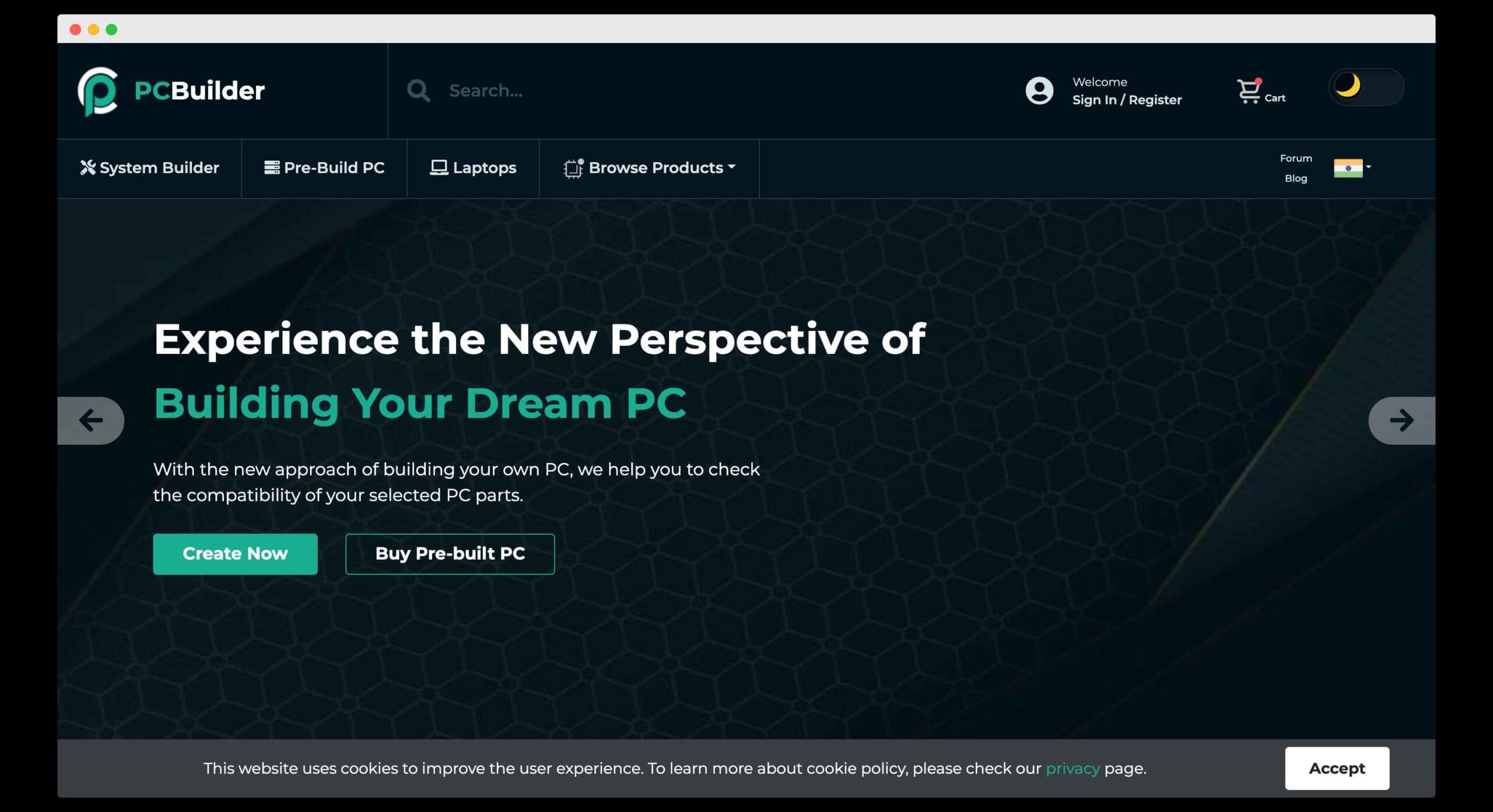 A custom PC Builder website for checking the compatibility